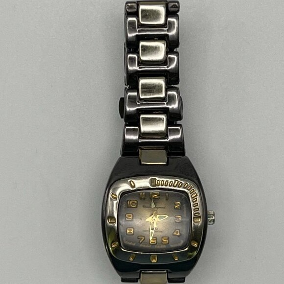 Working Charles Raymond Charcoal and Gold Square Ladies Watch - Picture 6 of 7